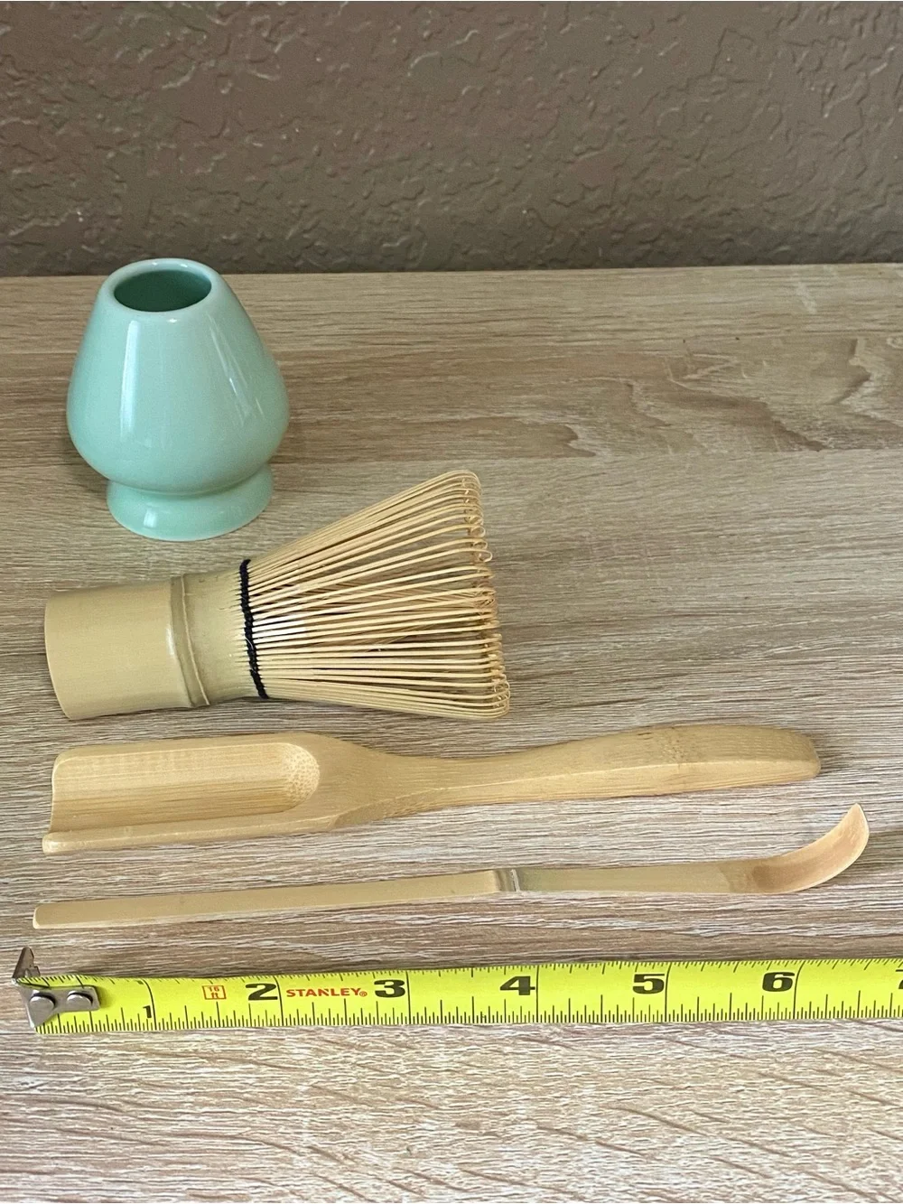 Handmade Ceramic Matcha Bowl Set with Bamboo Tools